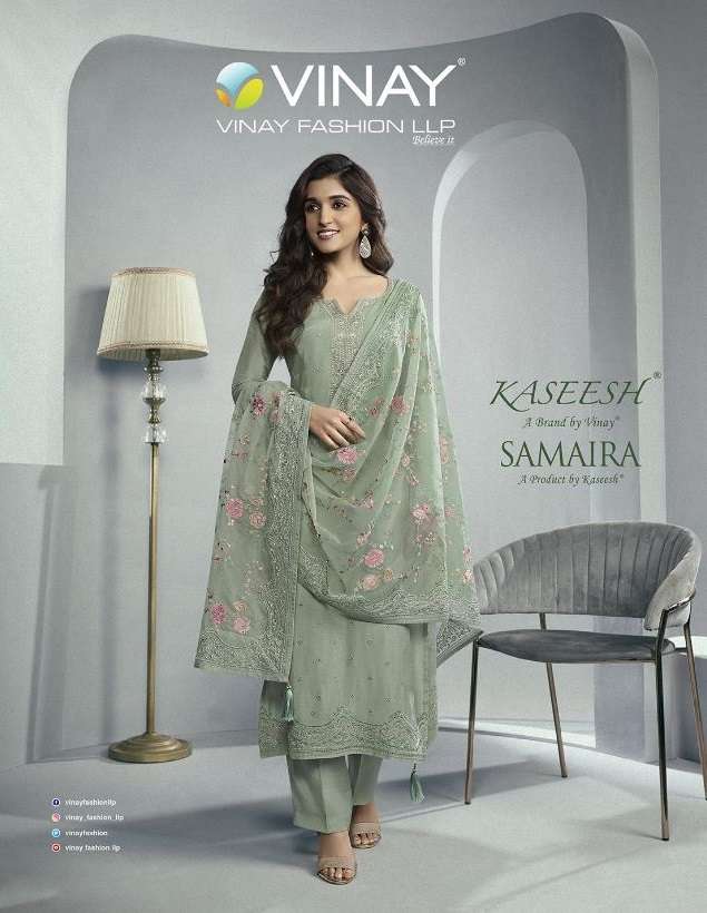 KASEESH SAMAIRA BY VINAY FASHION 62971 TO 62978 SERIES DOLA EMBRODIERY DRESSES