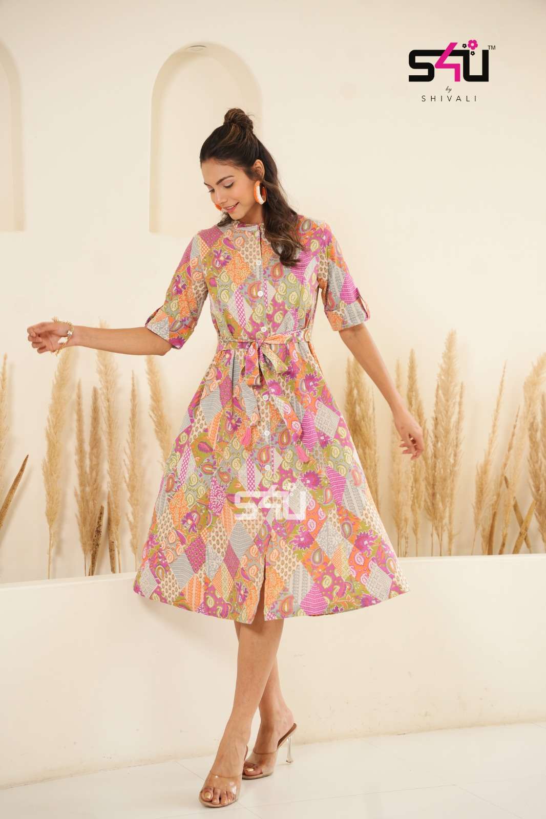 KNOT IT UP VOL-3 BY S4U 01 TO 06 SERIES COTTON PRINT WORK KURTIS