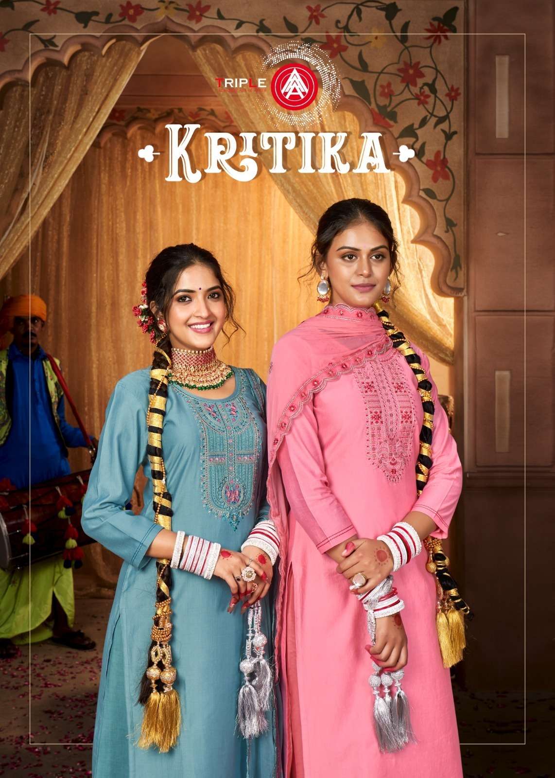 KRITIKA BY KALARANG 10701 TO 10706 SERIES COTTON SILK EMBROIDERY DRESSES