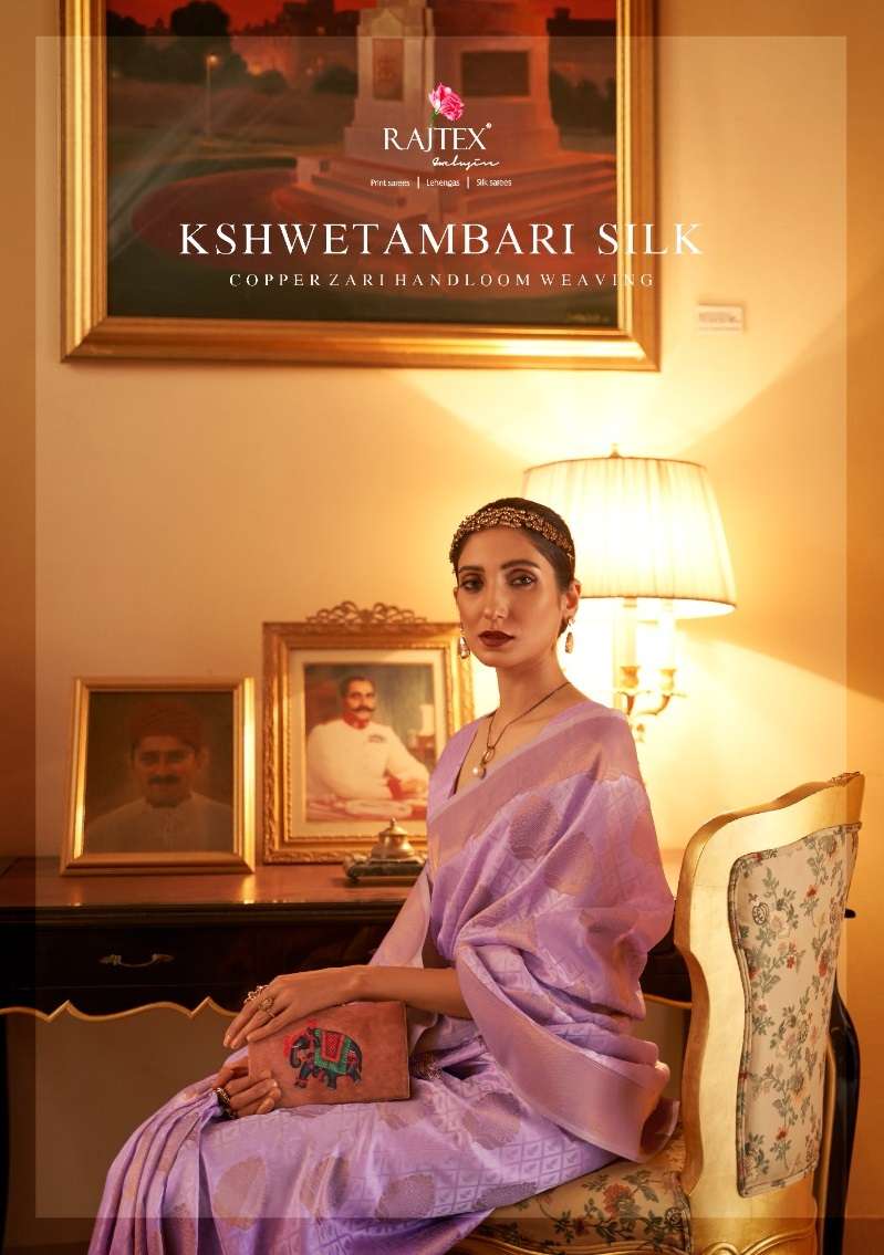 KSHWETAMBARI SILK BY RAJTEX 220001 TO 220003 SERIES COPPER ZARI SILK SAREES