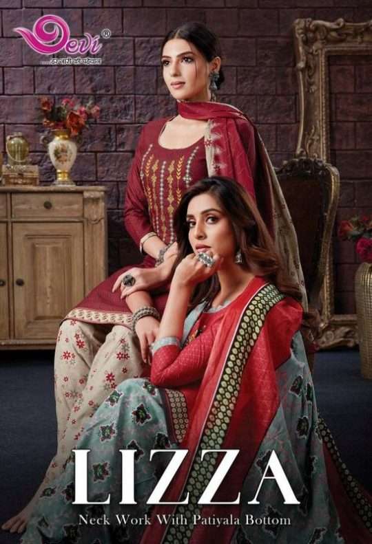 LIZZA BY DEVI 1001 TO 1012 SERIES COTTON PRINT EMBROIDERY STITCHED DRESSES