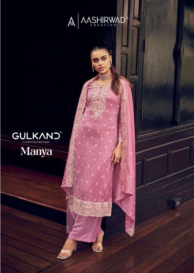 MANYA BY AASHIRWAD CREATION 9655 TO 9659 SERIES PREMIUM SILK EMBROIDERY DRESSES