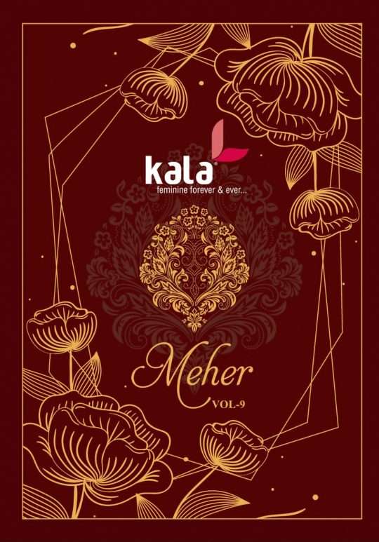 MEHER VOL-9 BY KALA 4801 TO 4812 SERIES PURE COTTON PRINT DRESSES