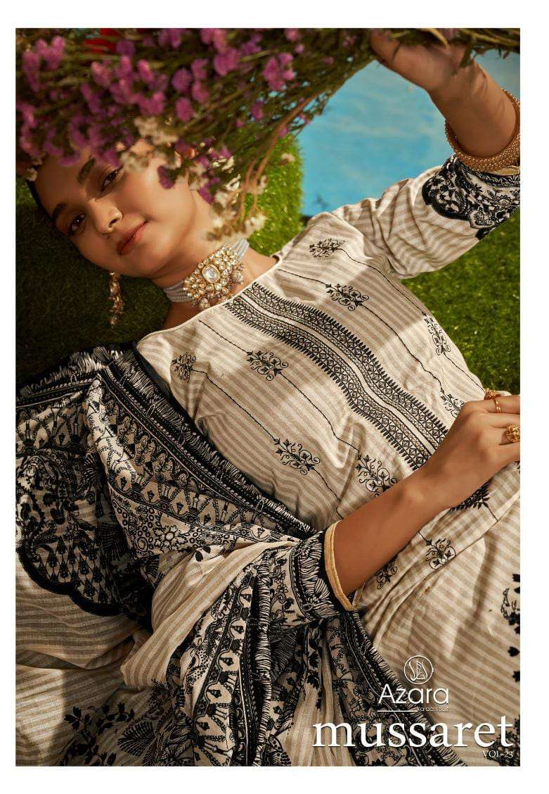 MUSSARET VOL-23 BY RADHIKA FASHION 65001 TO 65006 SERIES CAMBRIC COTTON WORK DRESSES