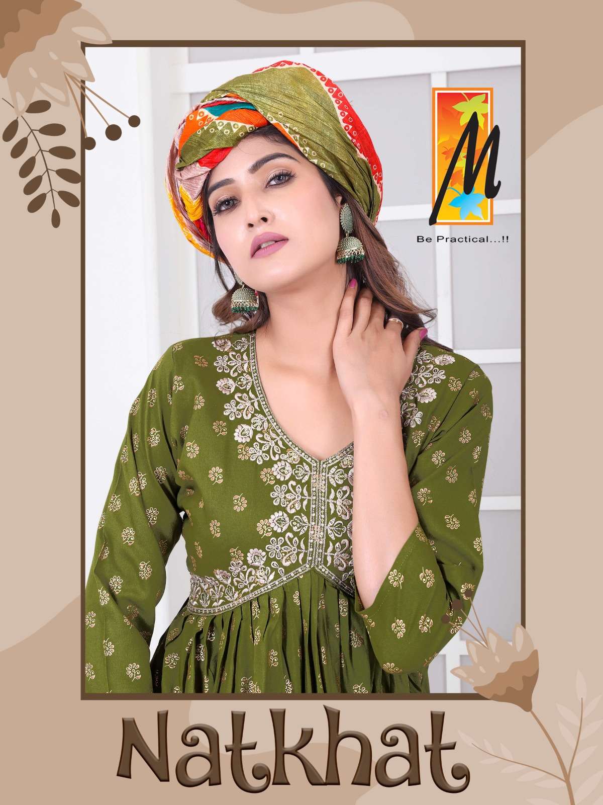 NATKHAT BY MASTER 1001 TO 1008 SERIES RAYON PRINT SEQUENCE WORK STITCHED DRESSES