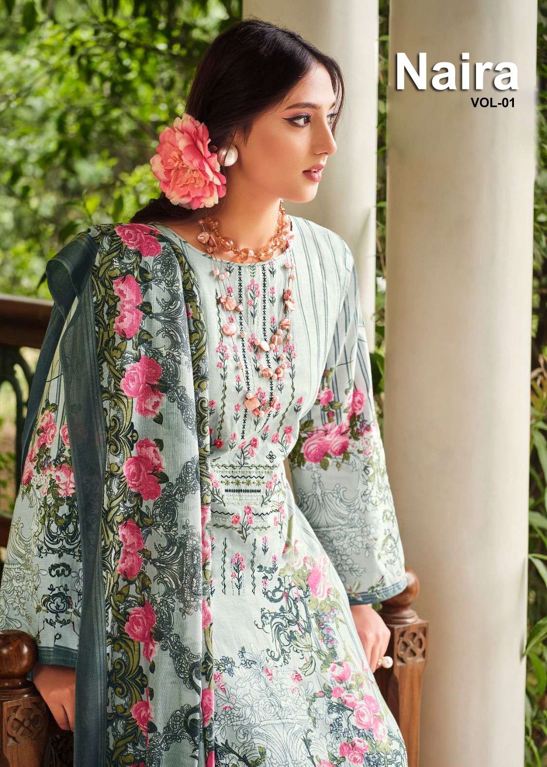 NAYRA VOL-1 BY AQSAWHOLESALE 1001 TO 1010 SERIES SUPER COTTON PRINT DRESSES