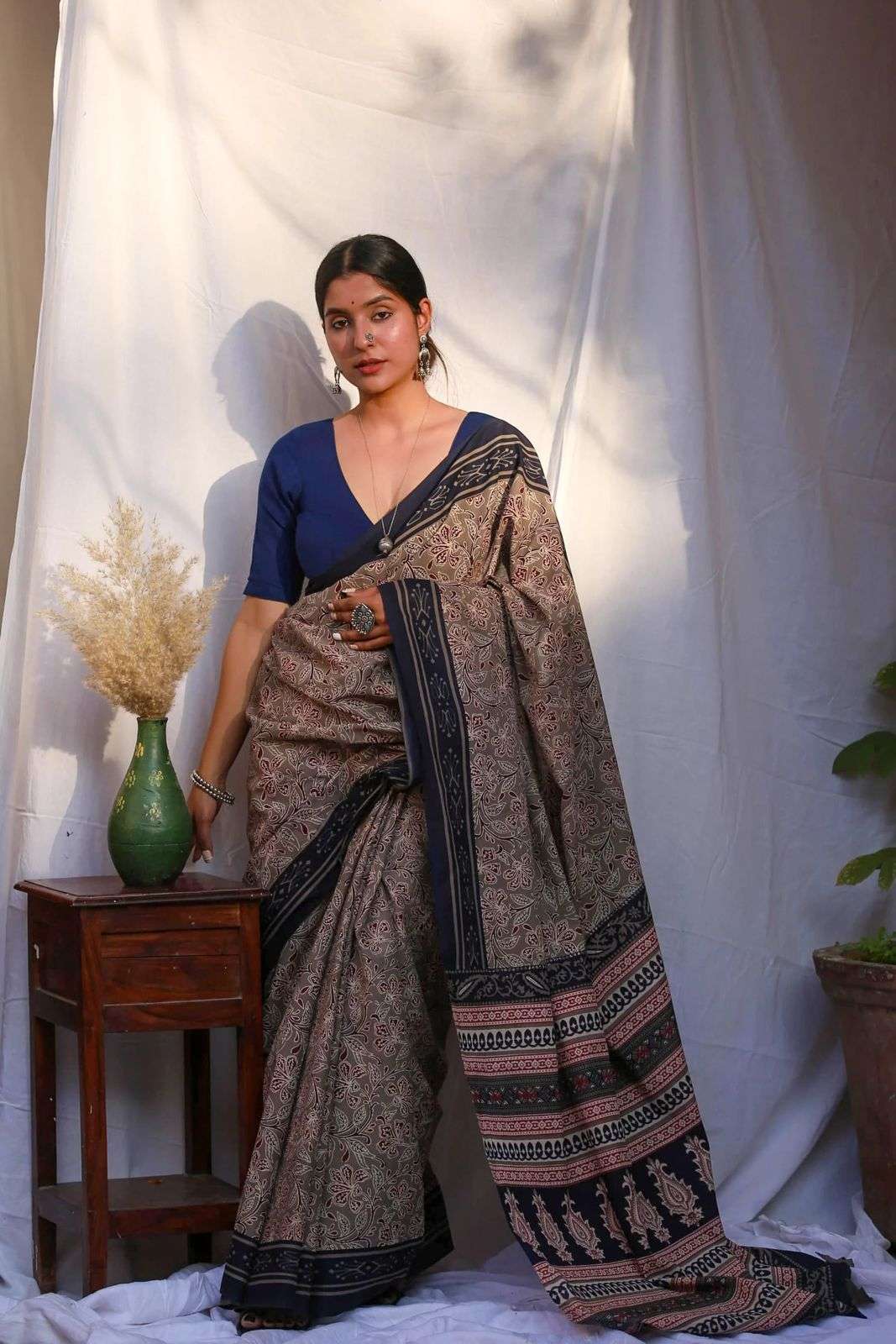 NT-503 HIT DESIGN BY AQSAWHOLESALE MUL MUL COTTON SILK PRINT SAREE