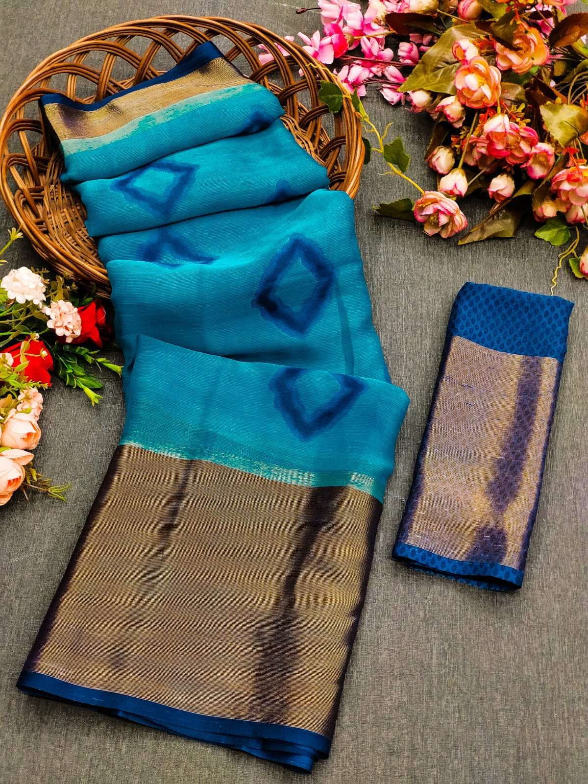 PANEER TIKKA BY AQSAWHOLESALE SOFT TUSSER SILK PRINT WORK SAREES