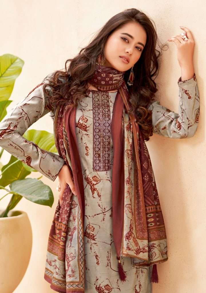 PARI VOL-1 BY SURYAJYOTI 1001 TO 1010 SERIES PURE MODAL SILK EMBROIDERY DRESSES