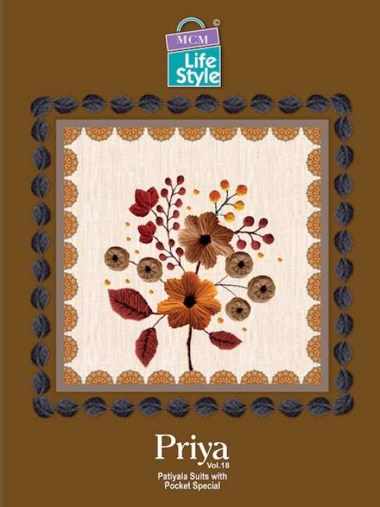 PRIYA VOL-18 BY MCM LIFESTYLE 1800 TO 1833 SERIES PURE COTTON PRINT DRESSES