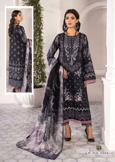 QURBAT VOL-2 BY KEVAL FAB 2001 TO 2006 SERIES HEAVY LAWN COTTON PAKISTANI DRESSES