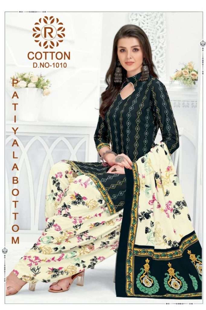 R COTTON VOL-1 BY AQSAWHOLESALE 1001 TO 1012 SERIES PURE COTTON PRINT DRESSES