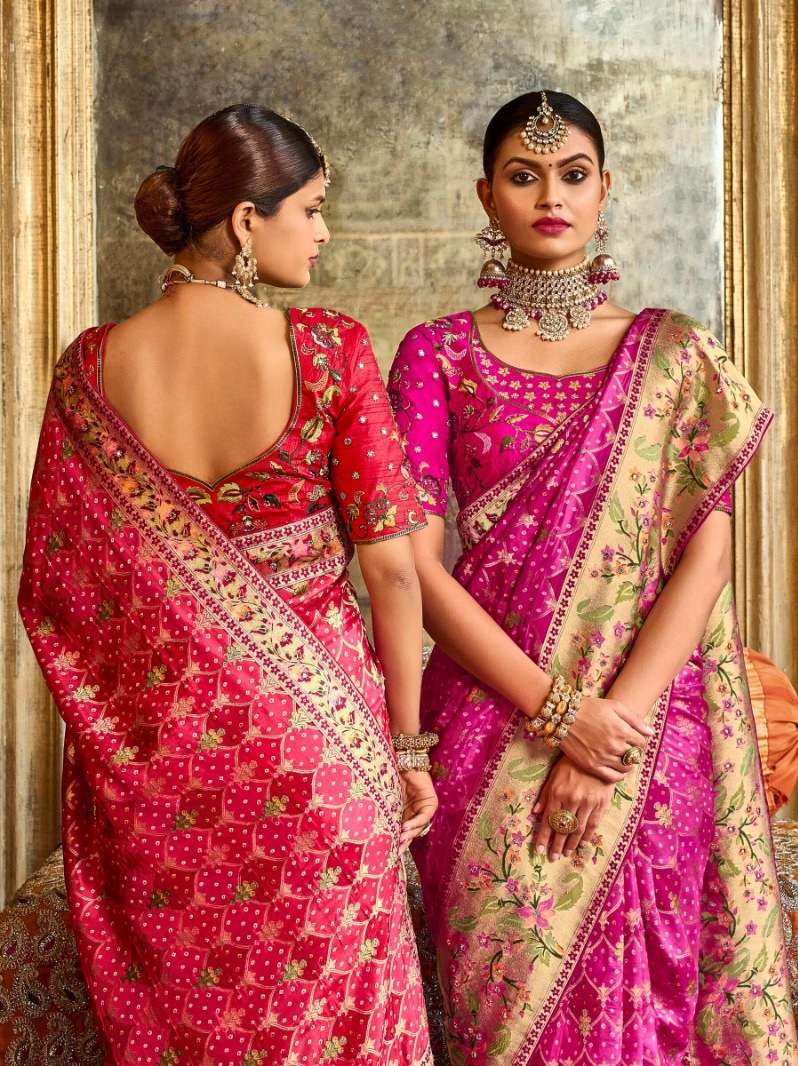 RANGREZ BY MN SAREES 6401 TO 6410 SERIES SILK HEAVY WORK WEDDING WEAR SAREES