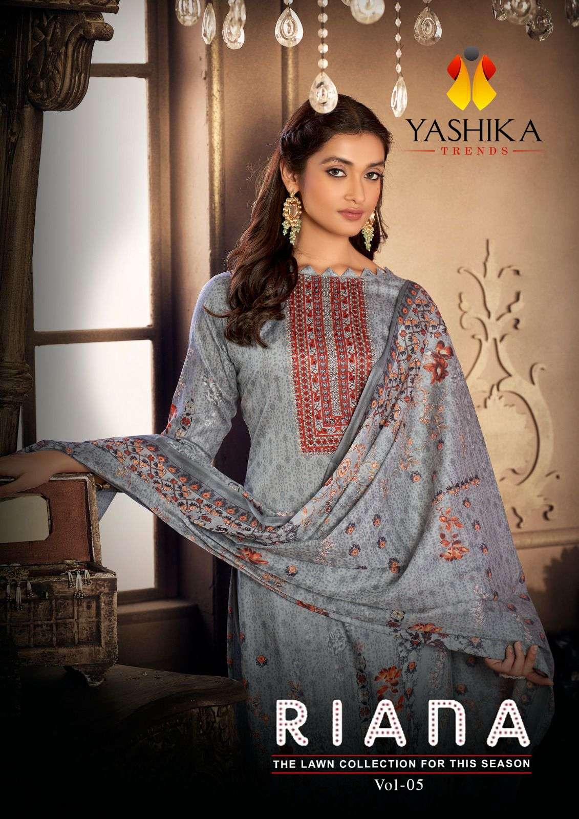 RIANA VOL-5 BY YASHIKA TRENDZ 5001 TO 5010 SERIES PURE LWN PRINT DRESSES