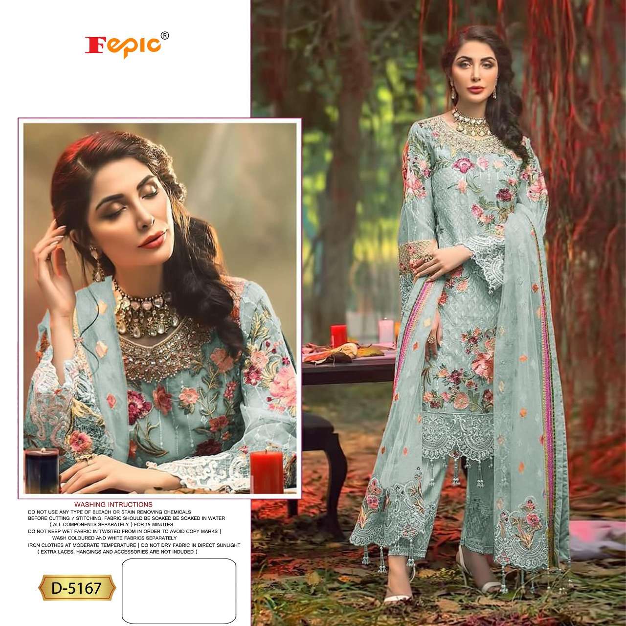 ROSEMEEN 5167 COLOURS BY FEPIC 5167-A TO 5167-E SERIES FAUX GEORGETTE PAKISTANI DRESSES