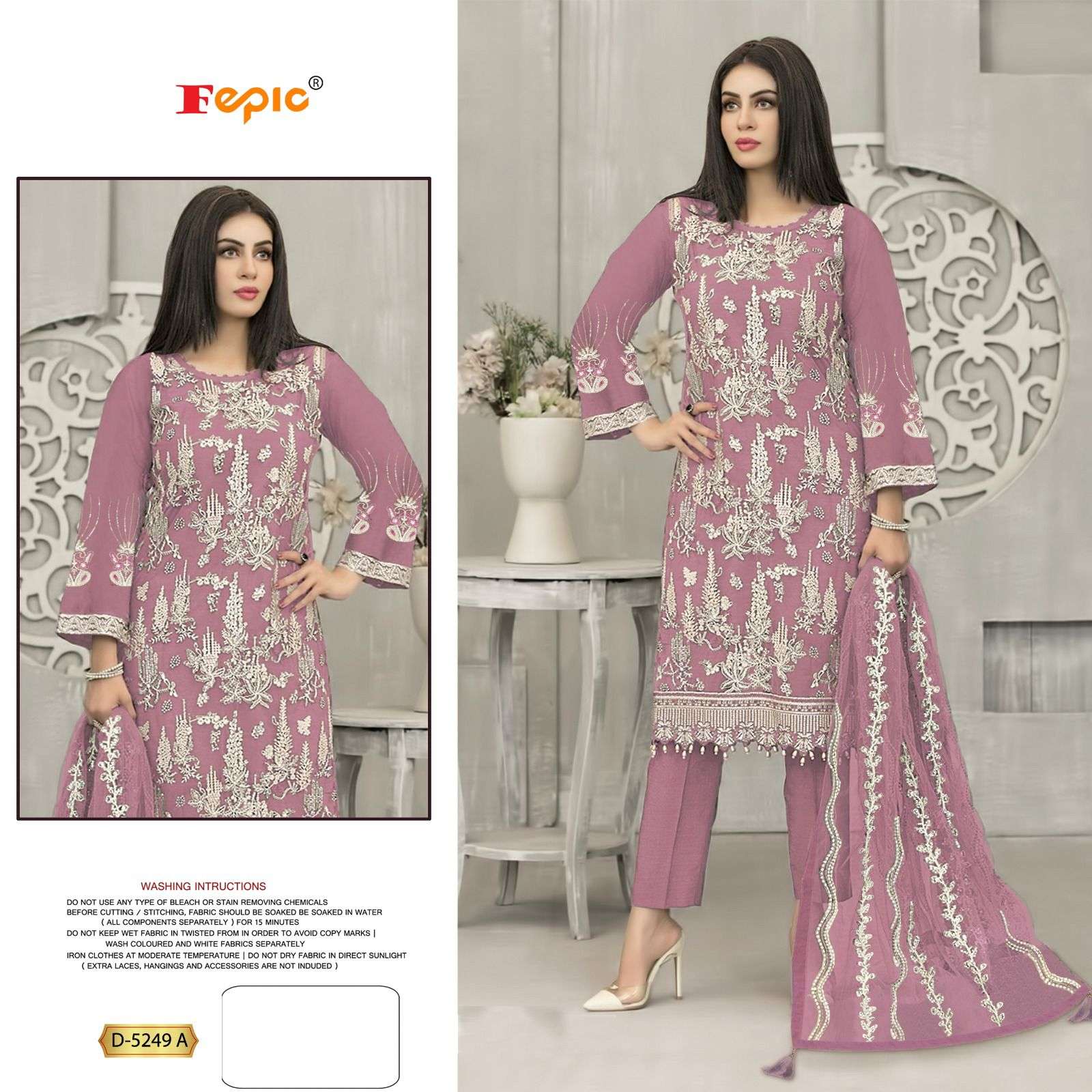 ROSEMEEN 5249 COLOURS BY FEPIC 5249-A TO 5249-D SERIES GEORGETTE WORK PAKISTANI DRESSES