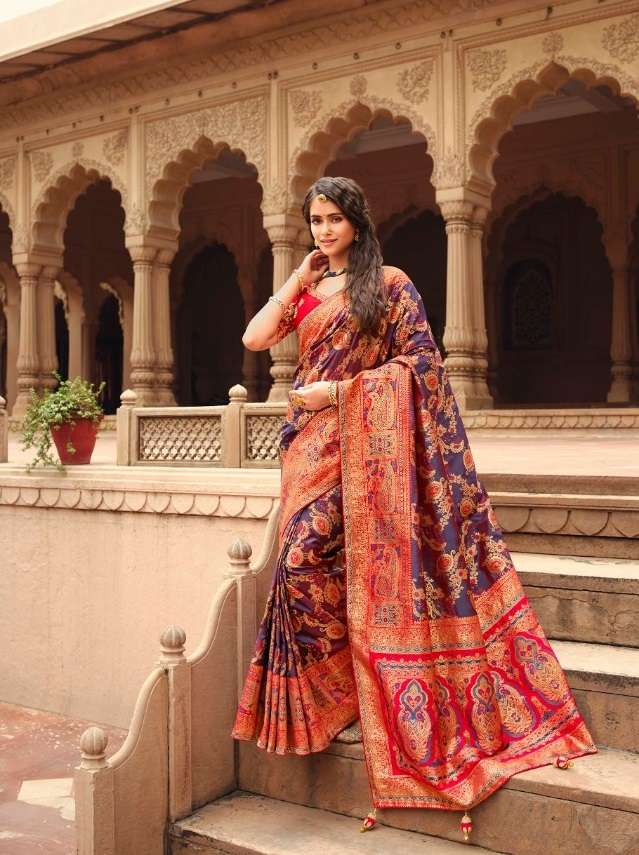 RUTBA VOL-7 BY ROYAL 13449 TO 13463 SERIES BANARASI SILK EMBRODIERY WEDDING SAREES