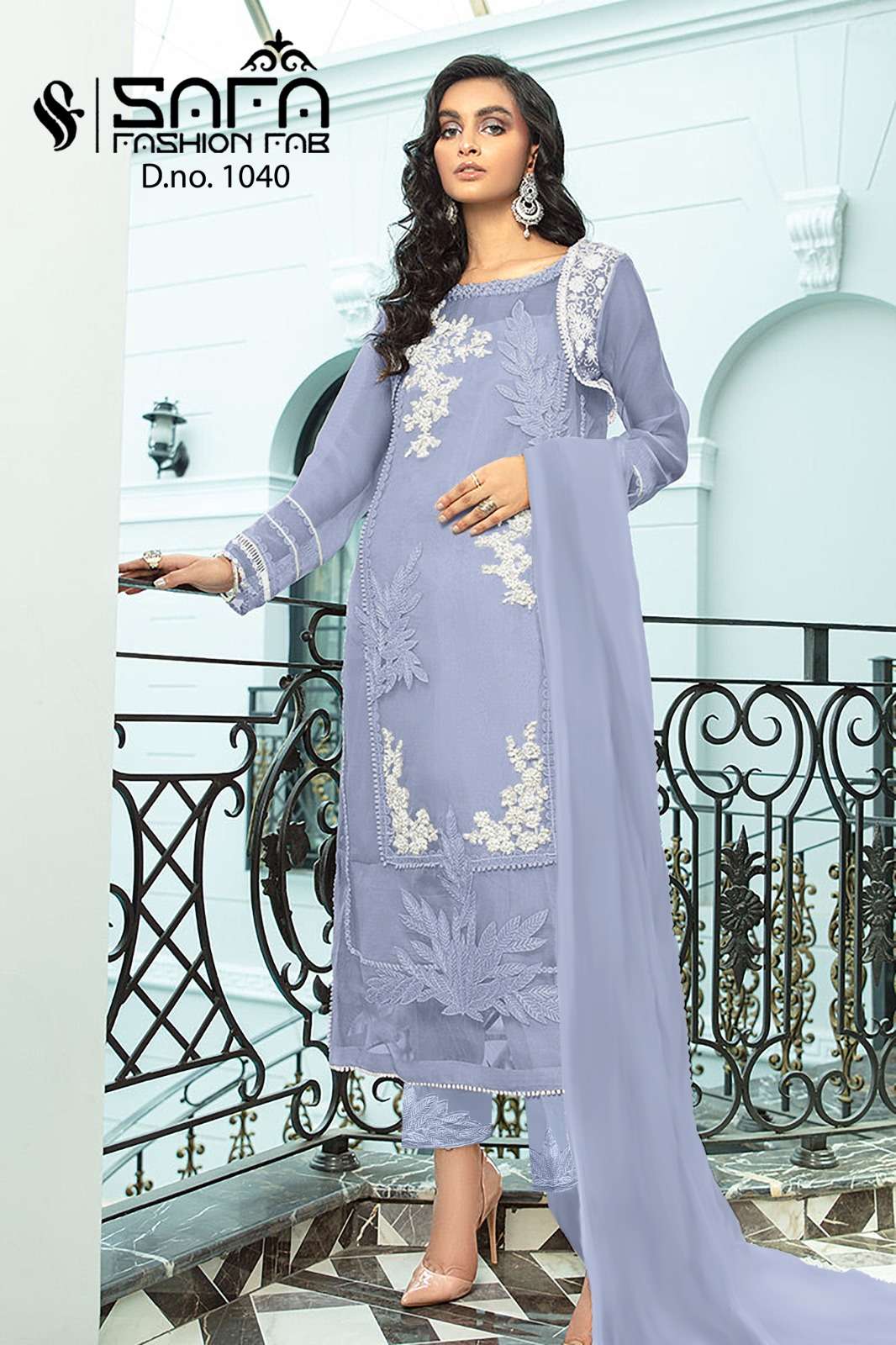 SAFA 1040 COLOURS BY SAFA FASHION FAB GEORGETTE EMBROIDERY PAKISTANI  STITCHED DRESSES