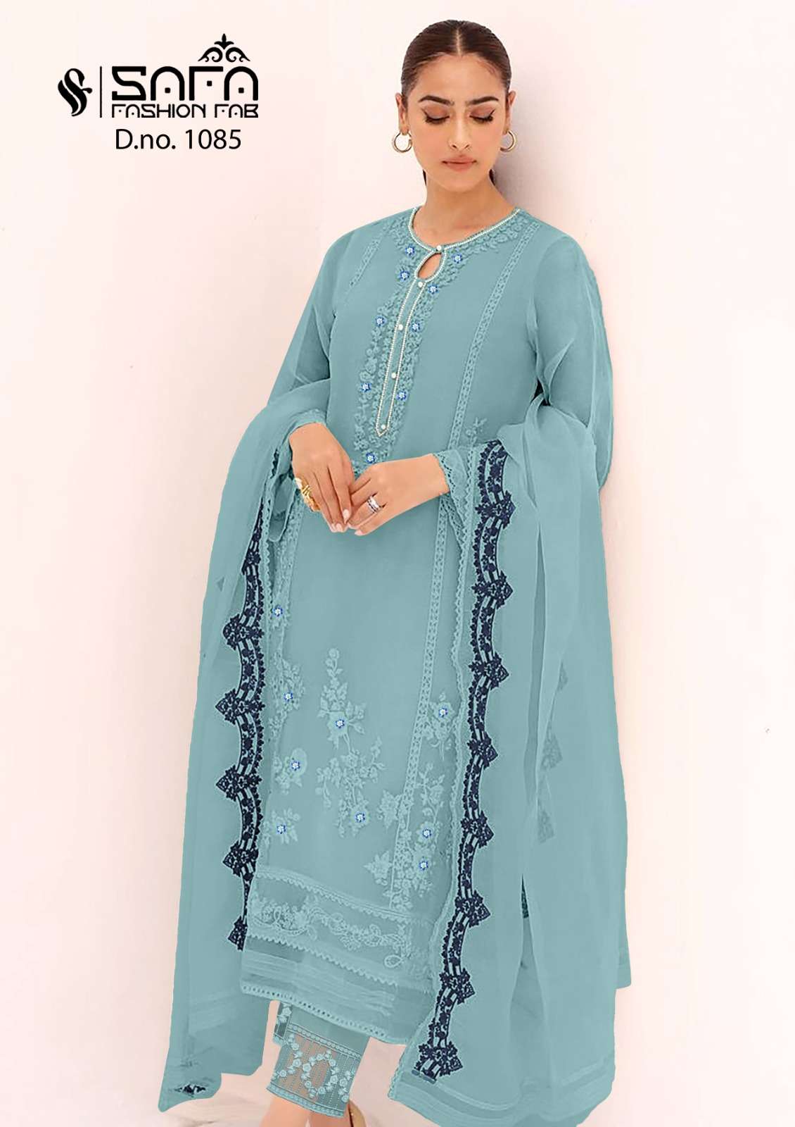 SAFA 1085 NX BY SAFA FASHION FAB HEAVY GEORGETTE EMBROIDERY STITCHED DRESSES