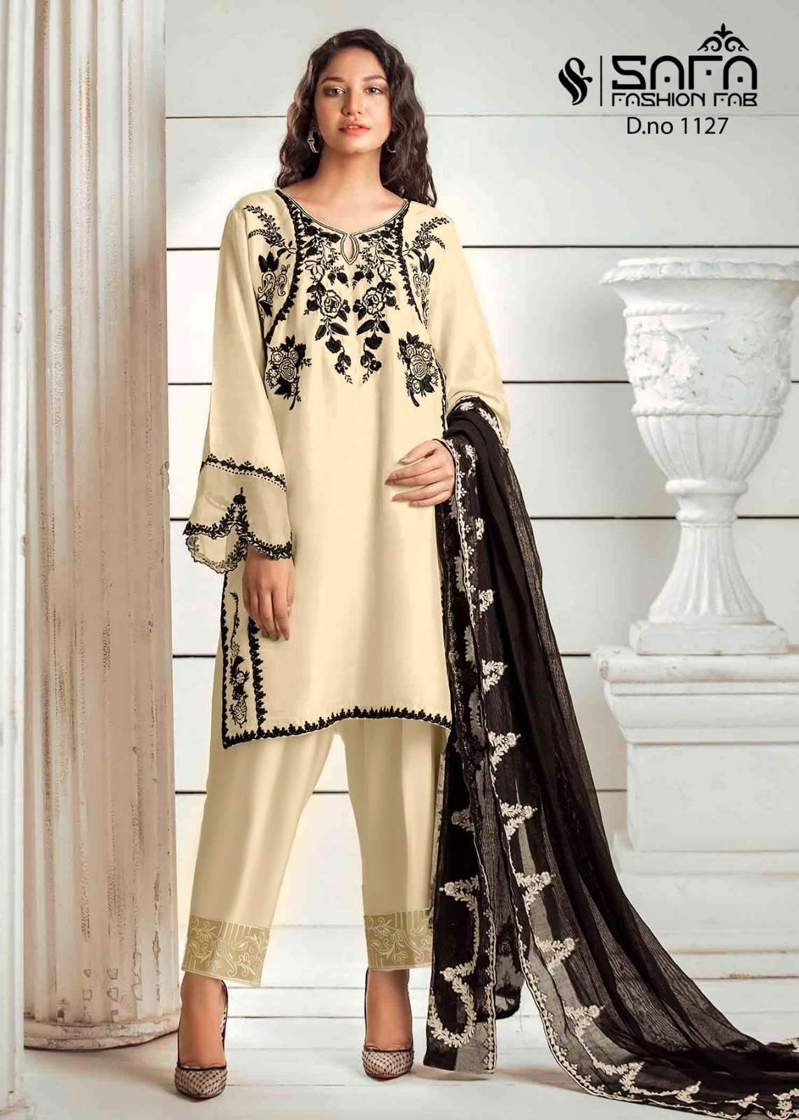 SAFA 1127 HIT DESIGN BY SAFA FASHION FAB GEORGETTE EMBRODIERY PAKISTANI STITCHED DRESS