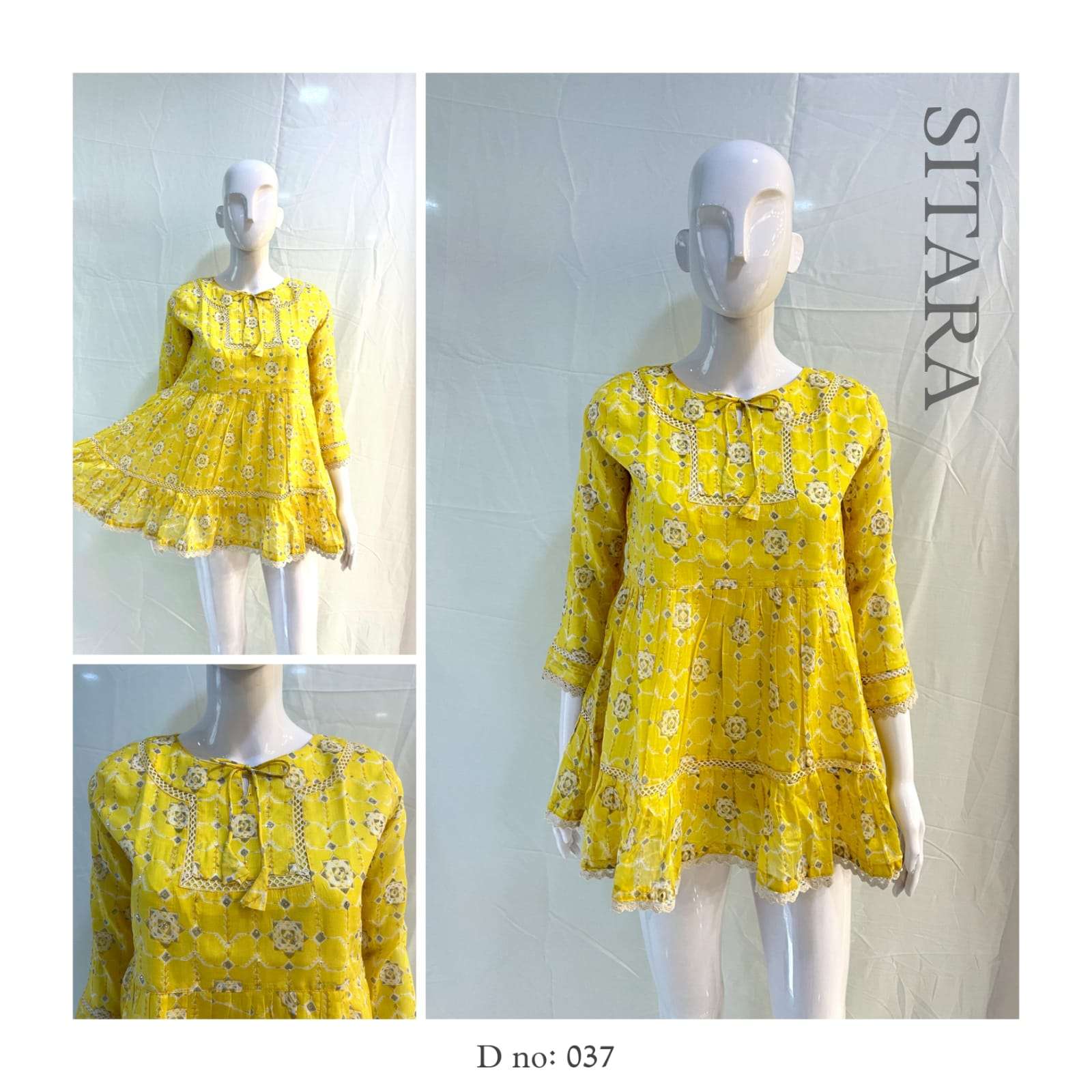 SITARA VOL-1 BY AQSAWHOLESALE COTTON PRINT WORK TUNICS