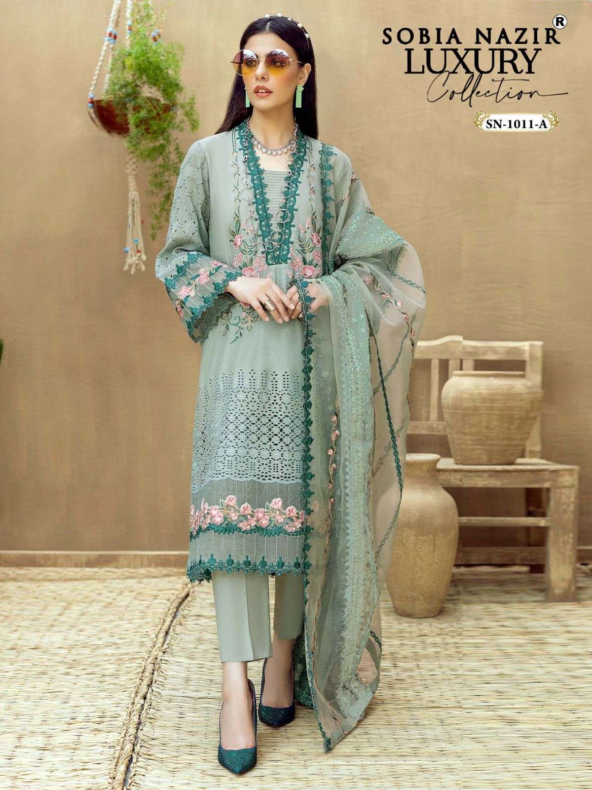 SOBIA NAZIR BY AQSAWHOLESALE 1011-A TO 1011-D SERIES LAWN EMBROIDERY PAKISTANI DRESSES