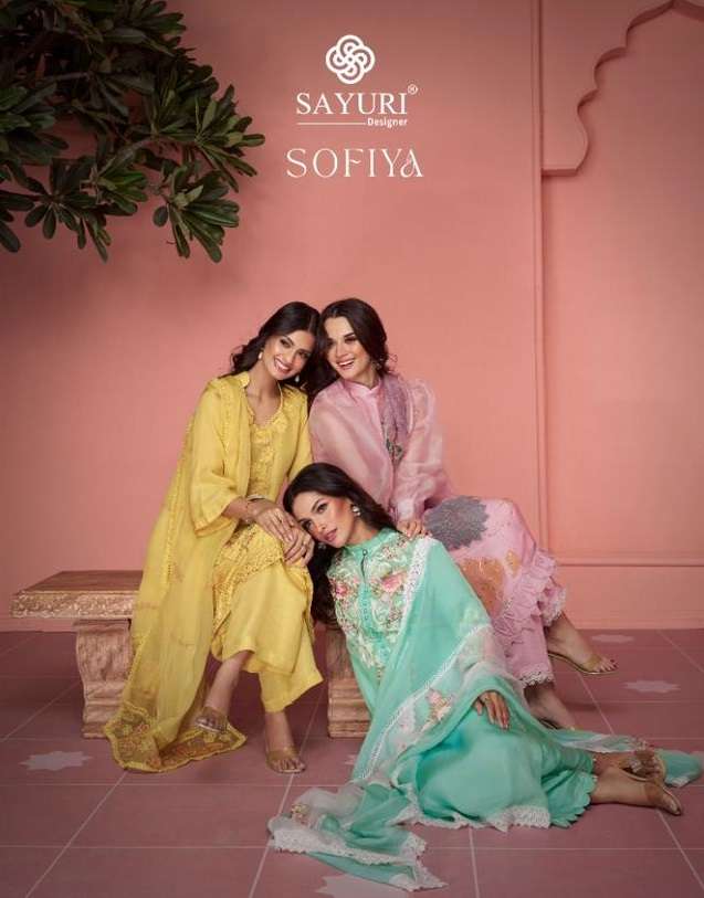 SOFIYA BY SAYURI 5262 TO 5266 SERIES ORGANZA SILK EMBRODIERY STTICHED DRESSES