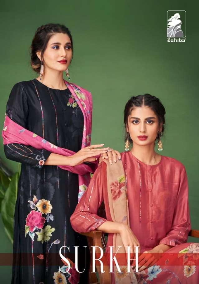 SURKH BY SAHIBA 1365 TO 1395 SERIES PURE COTTON LAWN HAND WORK DRESSES