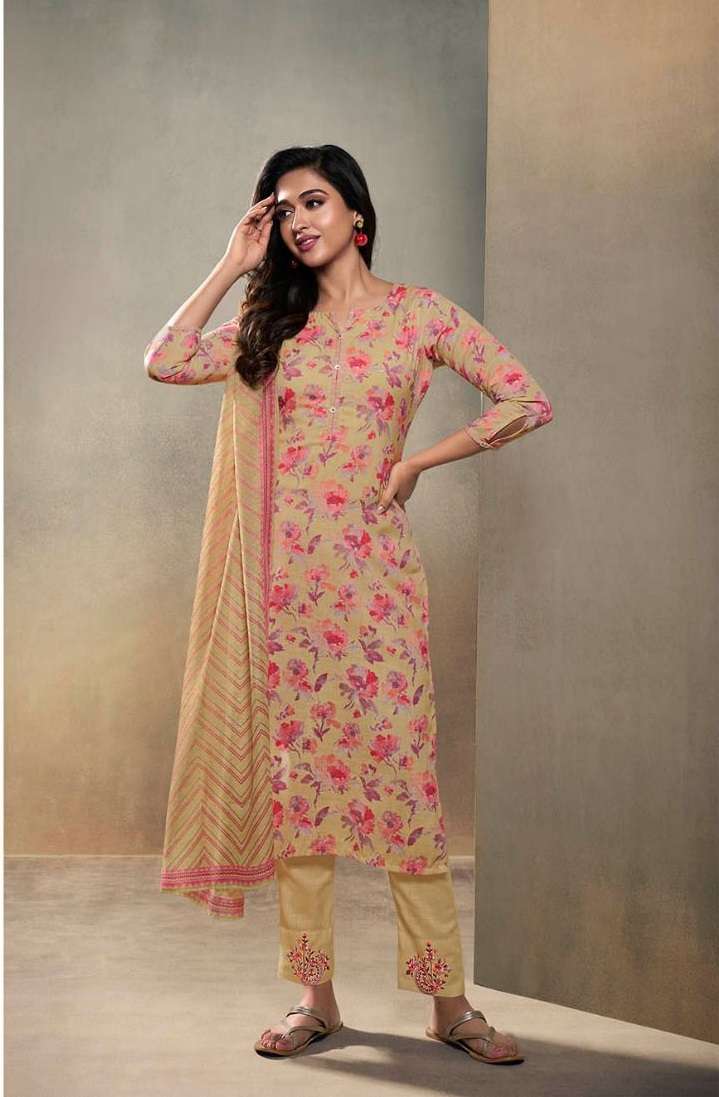 VATSAM REFRESH BY VIRADI 421 TO 428 SERIES LINEN PRINT STITCHED DRESSES