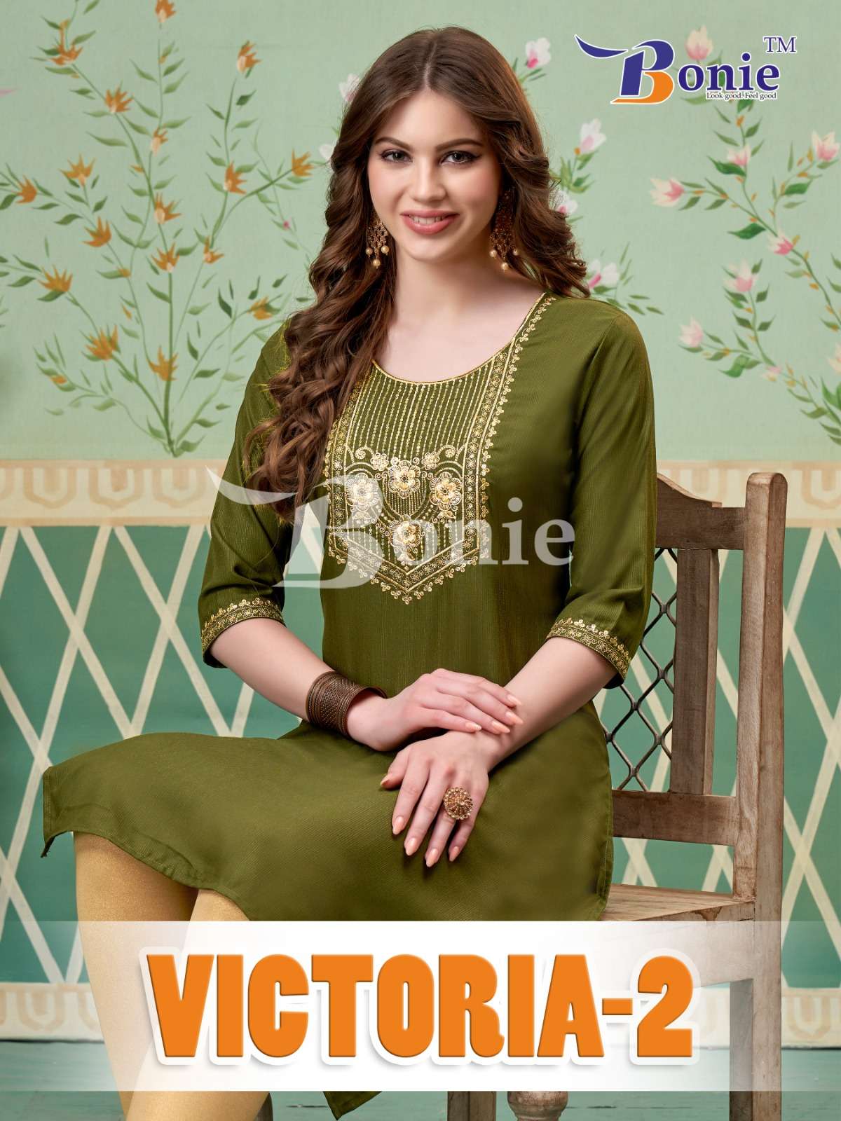 VICTORIA VOL-2 BY BONIE 2001 TO 2006 SERIES FANCY SILK WORK KURTIS