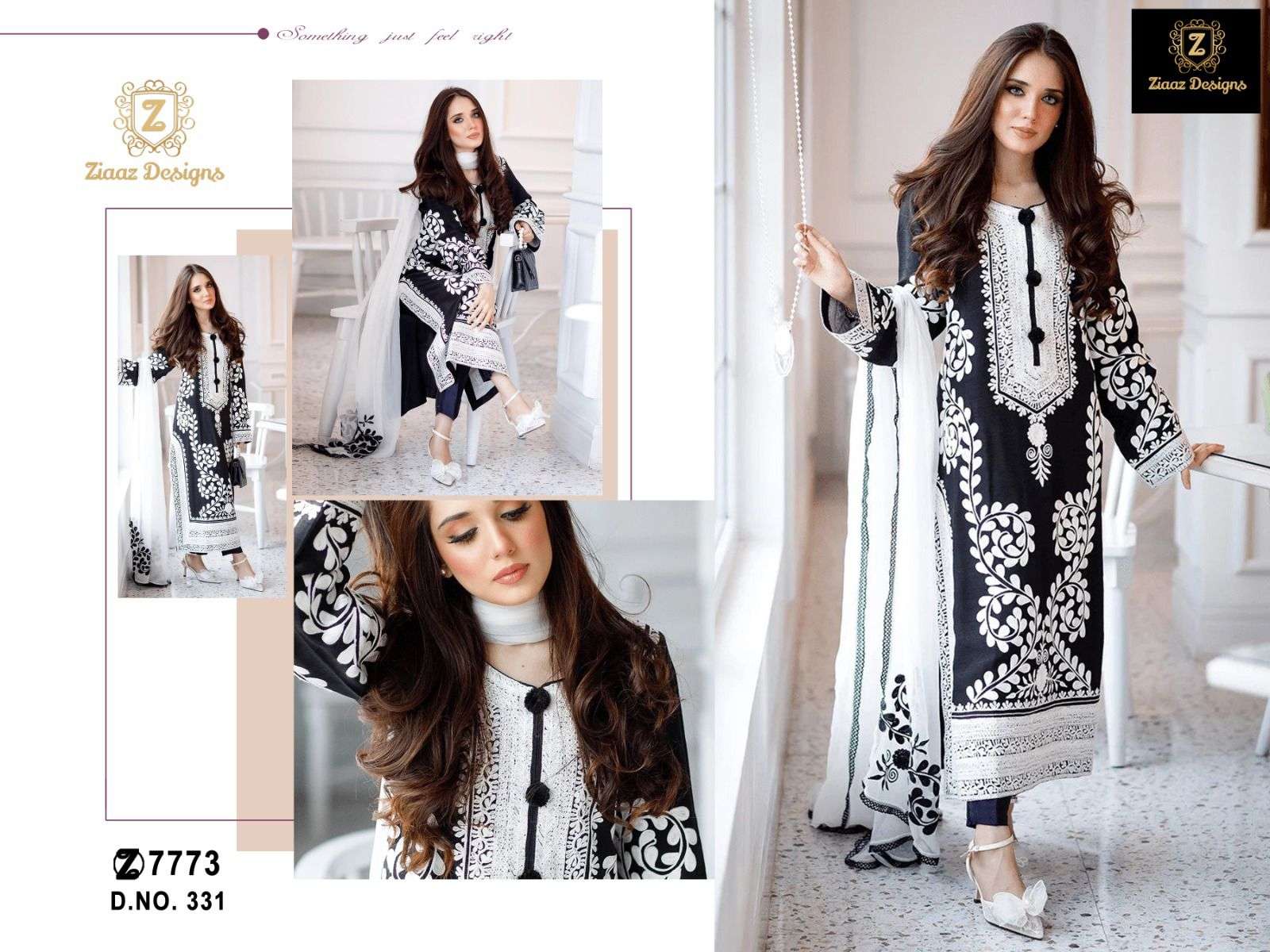 Z 331 HIT DESIGN BY ZIAAZ DESIGNS GEORGETTE EMBROIDERY PAKISTANI DRESS