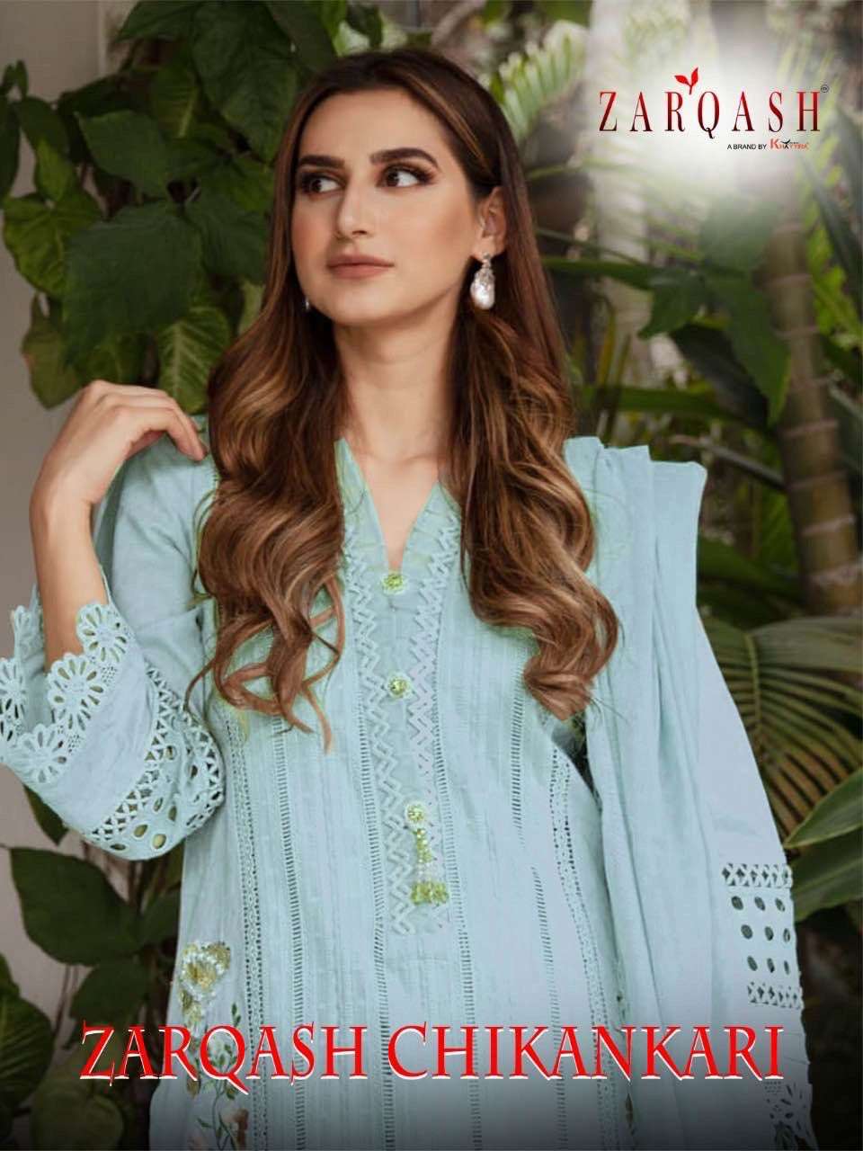 ZARQASH CHIKANKARI BY ZARQASH 2148 TO 2150 SERIES NET EMBROIDERY PAKISTANI DRESSES