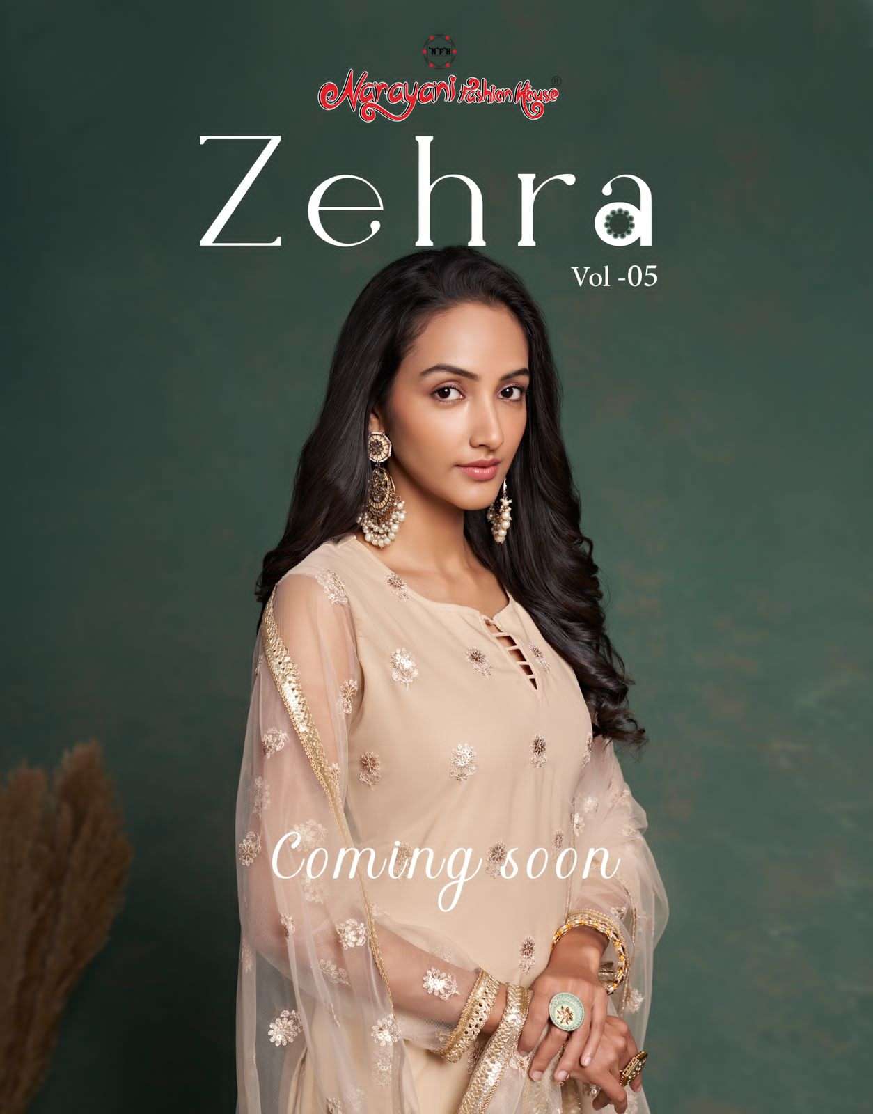 ZEHRA VOL-5 BY NARAYANI FASHION HOUSE 237 TO 240 SERIES NET EMBRODIERY WORK DRESSES