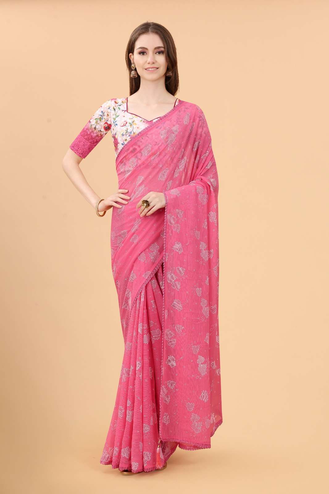 AAKARSHA BY AQSAWHOLESALE ZOMATO SILK PRINT CASUAL WEAR SAREES