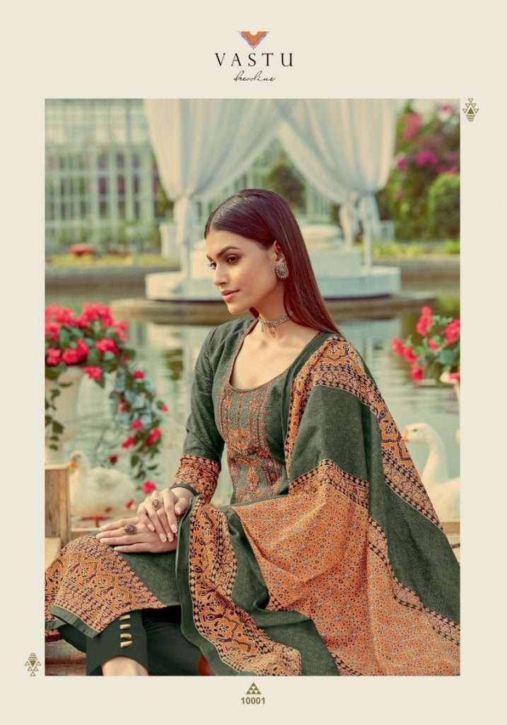 ABEERA VOL-4 BY VASTU 10001 TO 10010 SERIES LAWN COTTON EMBROIDERY DRESSES