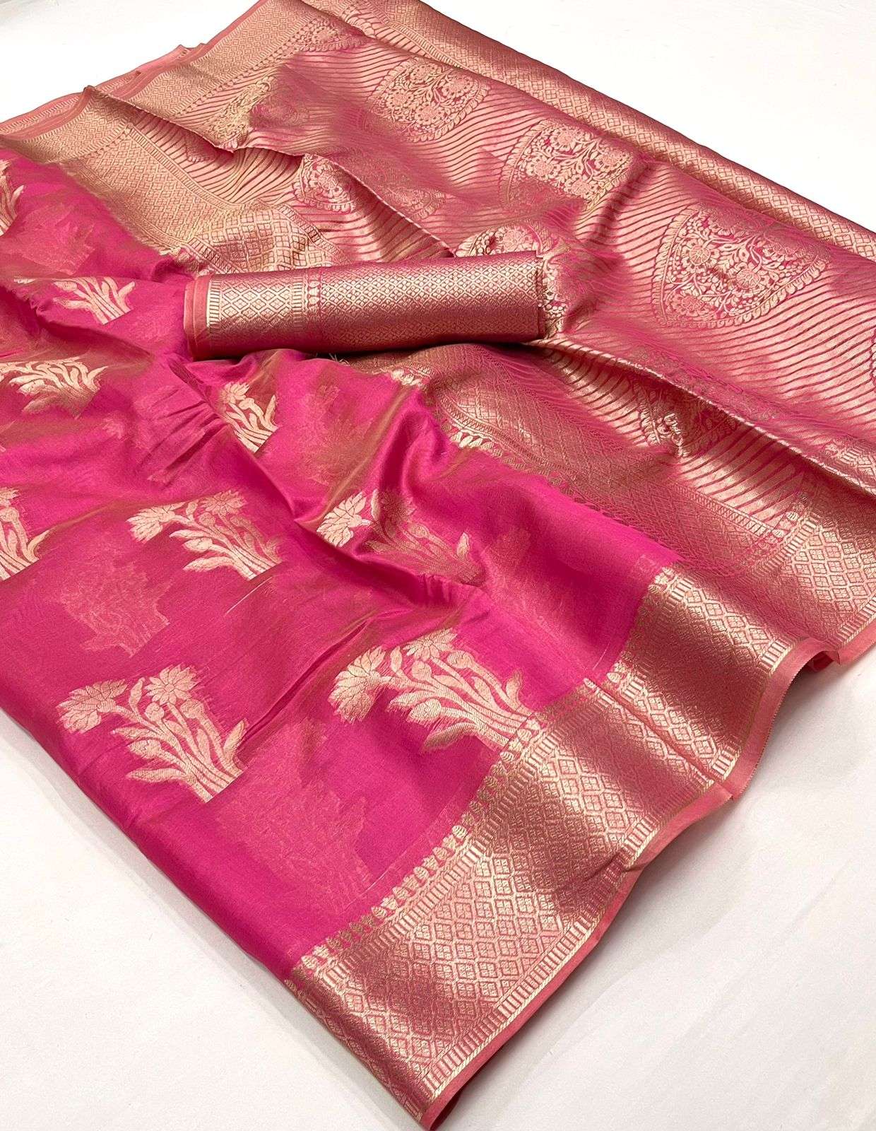 AISHANI BY AQSAWHOLESALE ORGANZA SILK WORK FESTIVE WEAR SAREES