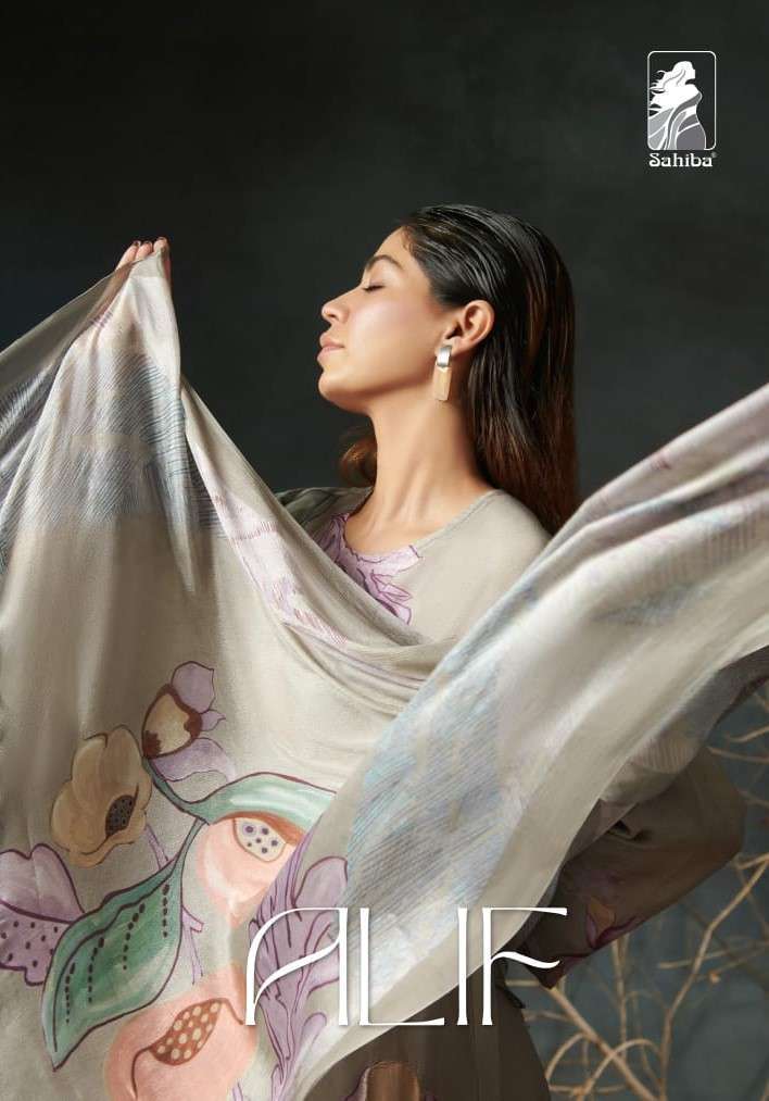 ALIF BY SAHIBA 708 TO 798 SERIES MUSLIN SILK EMBROIDERY WORK DRESSES