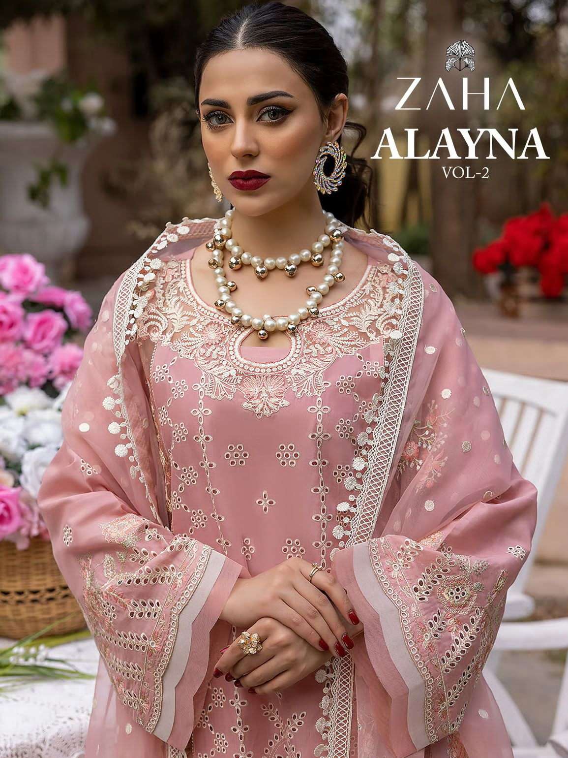 ALYNA BY ZAHA 10192 TO 10195 SERIES COTTON PRINT EMBRODIERY PAKISTANI DRESSES