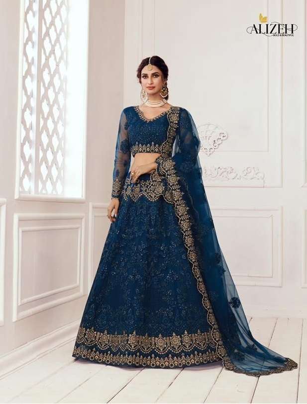 BRIDAL HERITAGE 1007 BY ALIZEH BANGLORI SILK HEAVY WORK BRIDAL LEHENGA