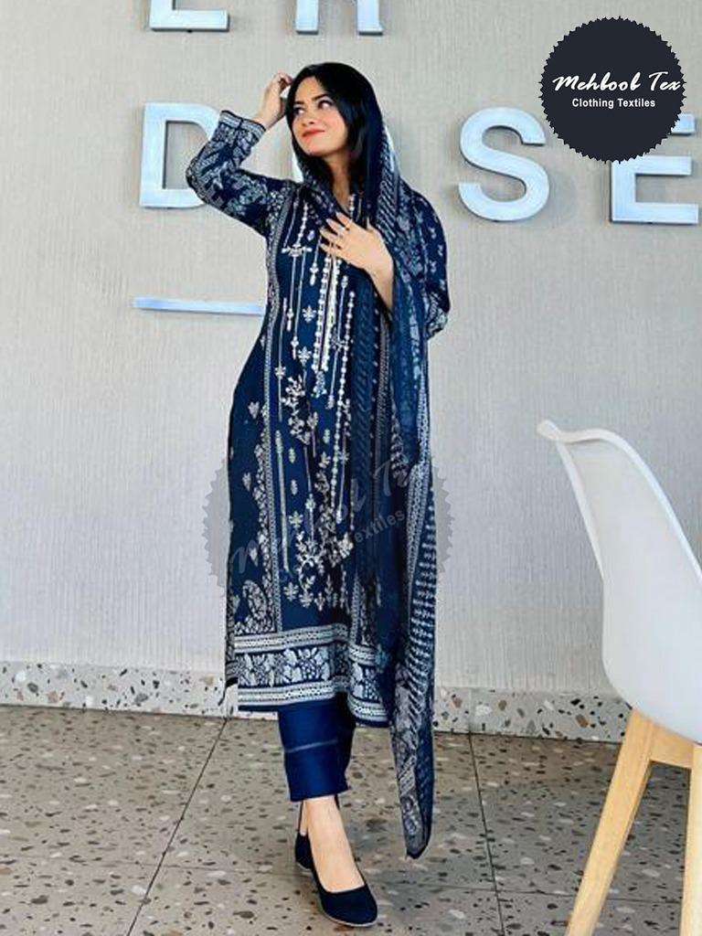 CHEVRON 1109 HIT DESIGN BY MEHBOOB TEX COTTON EMBROIDERY PAKISTANI DRESS