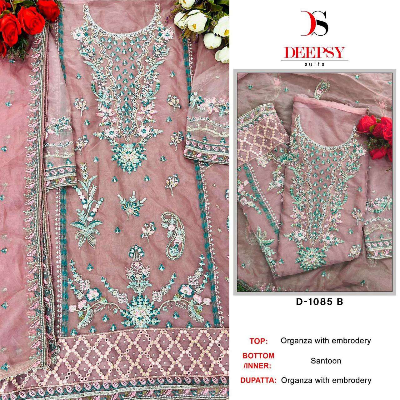 D-1085 COLOURS BY DEEPSY SUITS ORGANZA EMBROIDERY PAKISTANI DRESSES