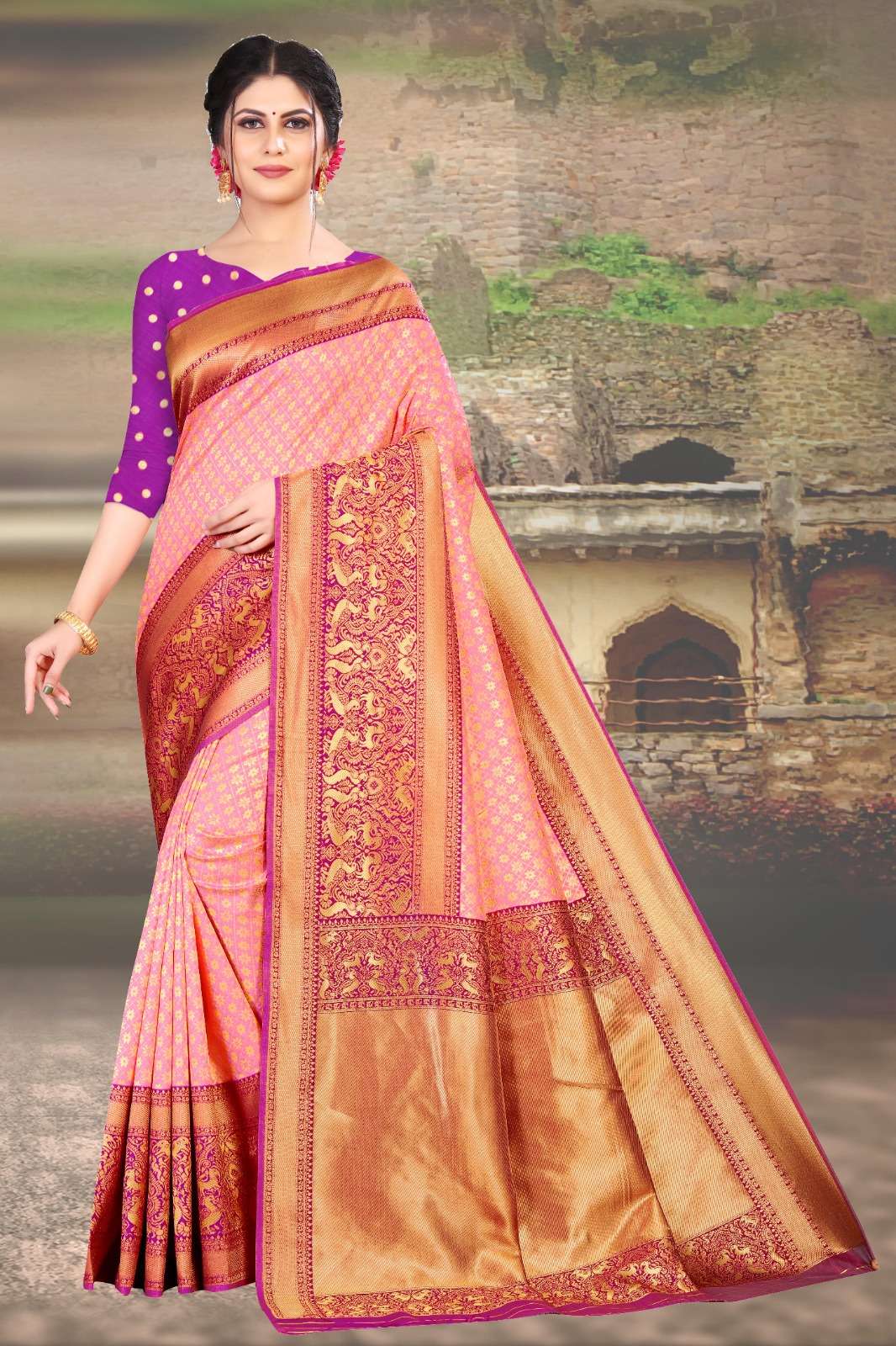 D-202 HIT DESIGN BY AQSAWHOLESALE SOFT LITCHI SILK CASUAL SAREE