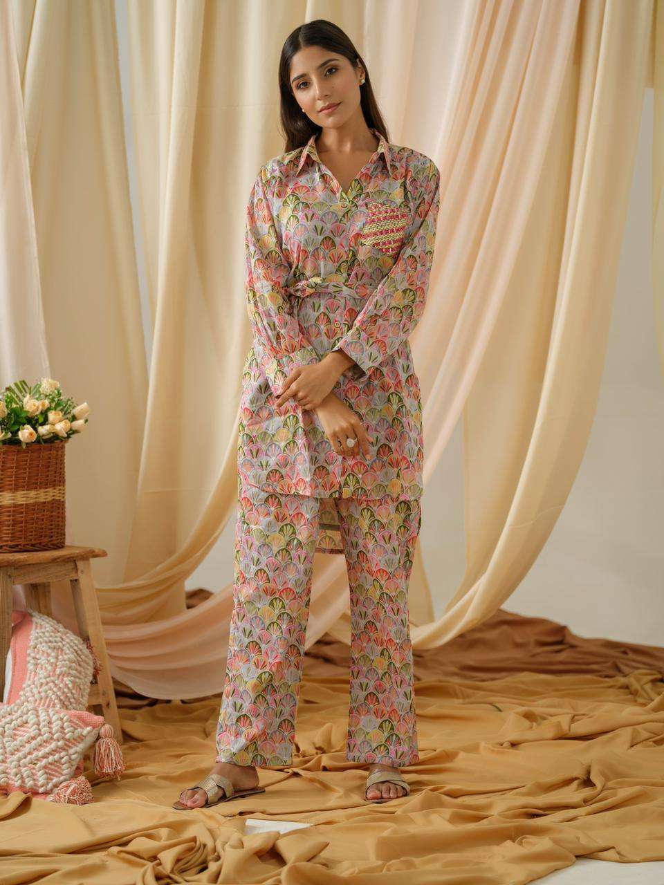 D-2339 BY PSYNA PURE COTTON MAL PRINT WORK CO-ORD SETS