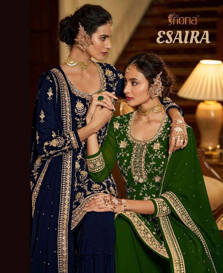 ESAIRA BY FIONA 27001 TO 27003 SERIES GEORGETTE EMBRODIERY SHARARA SUITS