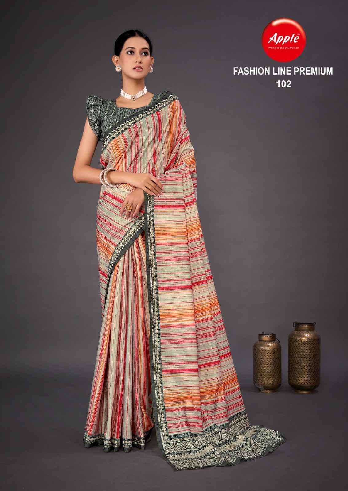 FASHION LINE PREMIUM BY APPLE 101 TO 108 SERIES SURUCHI SILK PRINT SAREES