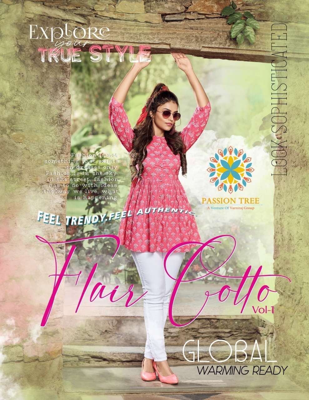 FLAIR COTTON VOL-1 BY PASSION TREE 1001 TO 1008 SERIES COTTON PRINT TUNICS