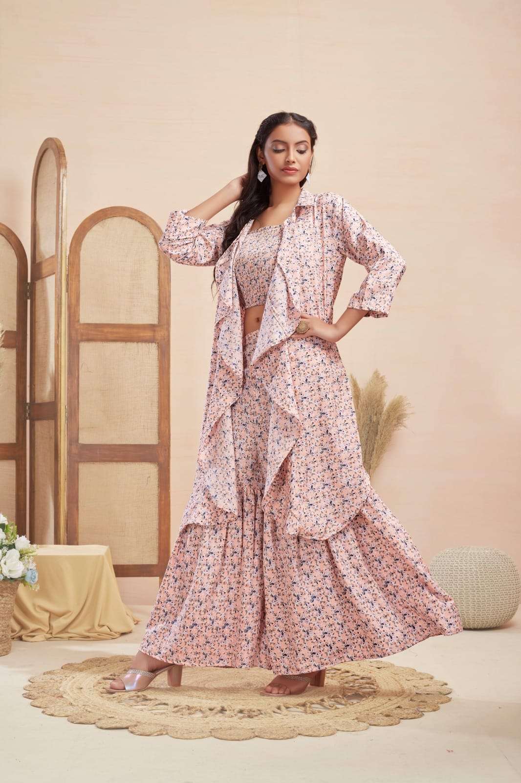 FRIDAA VOL-1 BY AQSAWHOLESALE KILLER GEORGETTE PRINT WORK CO-ORD SETS