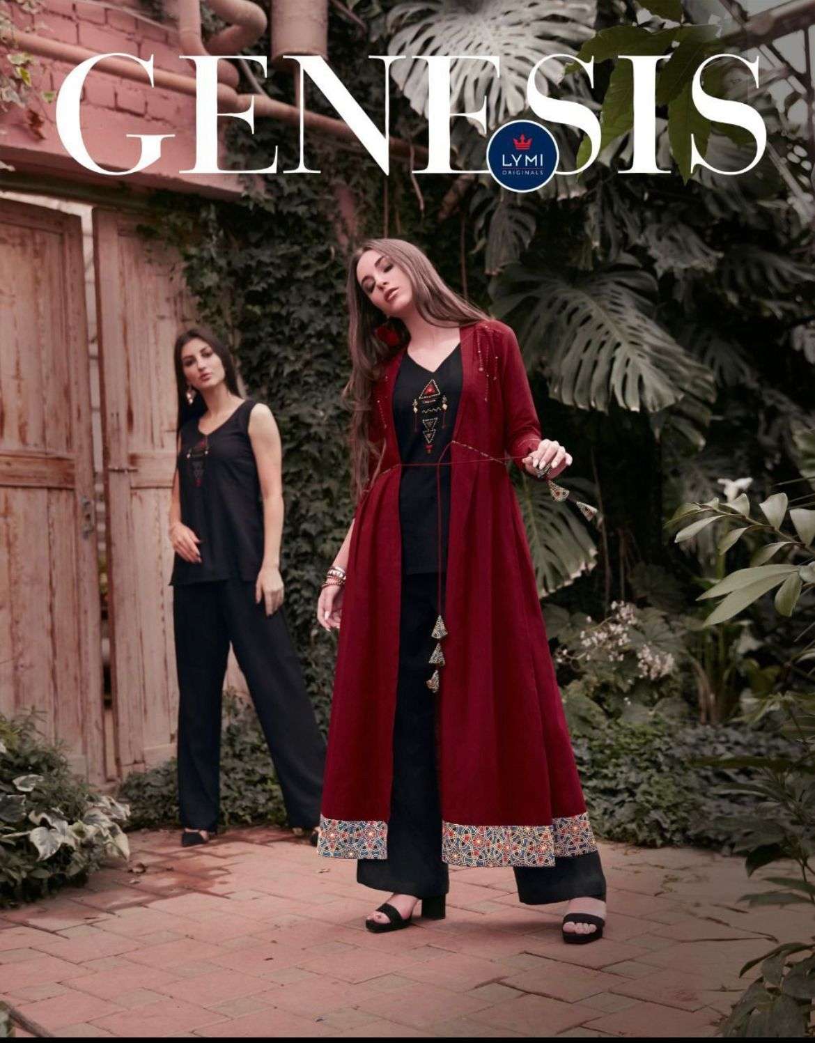 GENESIS BY LYMI 3301 TO 3308 SERIES RAYON HAND WORK SHRUG CO-ORD SETS