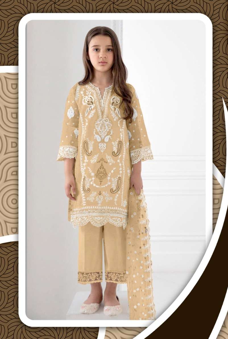 HC KIDS VOL-2 BY AQSAWHOLESALE FAUX GEORGETTE WORK PAKISTANI KIDS DRESSES