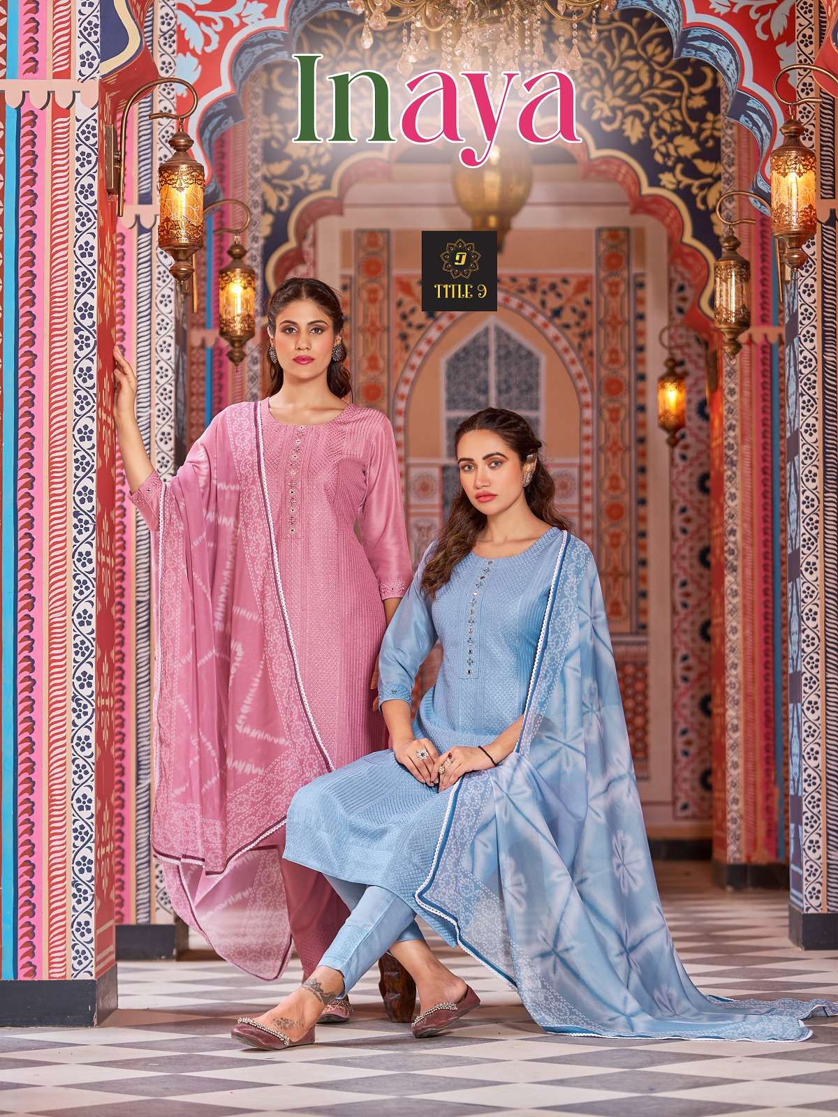 INAYA BY TITLE 9 1001 TO 1007 SERIES PURE RUSSIAN SILK WORK READYMADE DRESSES